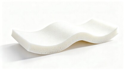 Naklejka premium Thin wavy layer of waterproof membrane material with elegant folded edges in soft white light