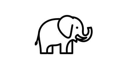 Fototapeta premium elephant silhouette vector