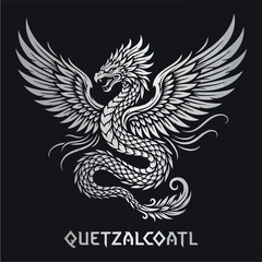 Fototapeta premium Quetzalcoatl Aztec Feathered Serpent.