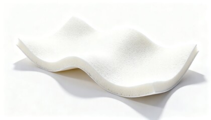 Naklejka premium Thin wavy layer of waterproof membrane material in dynamic floating studio presentation