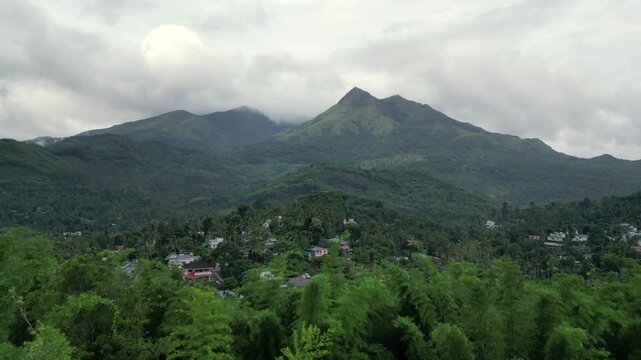 Aerial View of Misty Mountains in Wayanad Kerala India