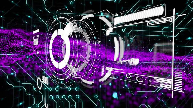Animation of scope scanning over light spots on black backgorund