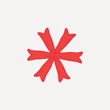 Red asterisk symbol illustration vector