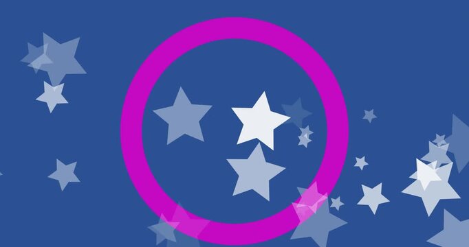 Animation of flag of italy blowing over floating social floating social floating social floating