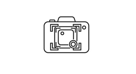 Fototapeta premium Camera icon simple illustration of photography equipment for design
