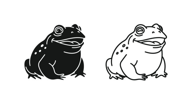 Cute Cartoon Toads Design Illustration Vector