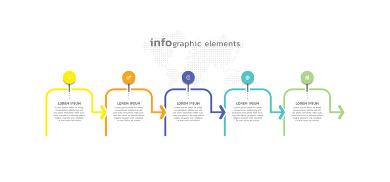 Presentation business abstract background infographic template colorful