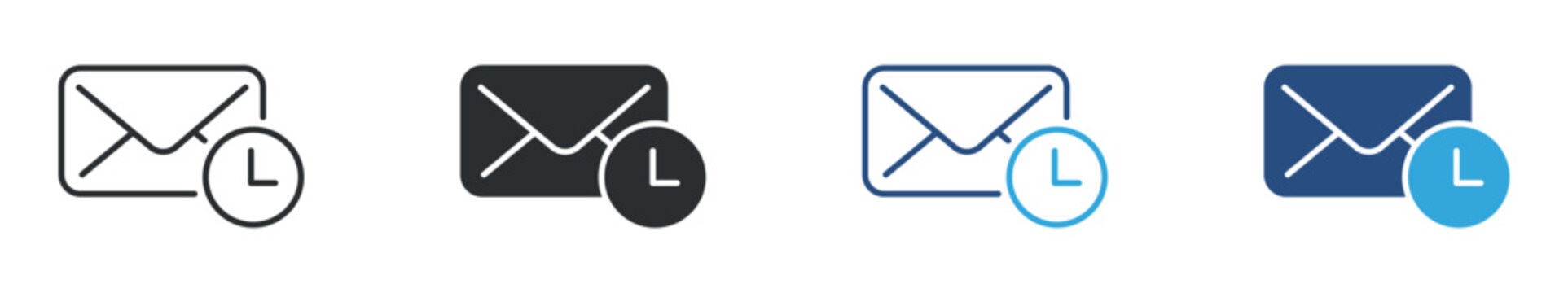 Follow Up Icon Set, Message Reminder and Communication Tracking, Task Management Concept Icons