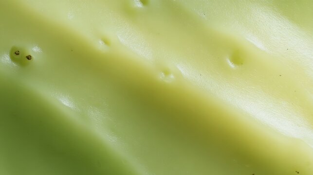 Hyper realistic avocado flesh macro texture, smooth creamy surface, soft green gradient, subtle natural imperfections, even lighting, clean