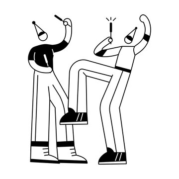 A sketchy illustration showing birthday gathering