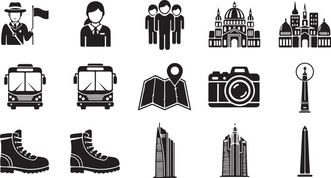 Police badge vector set featuring sheriff shields star symbols and heraldic eagle designs for security and law enforcement graphic logos.