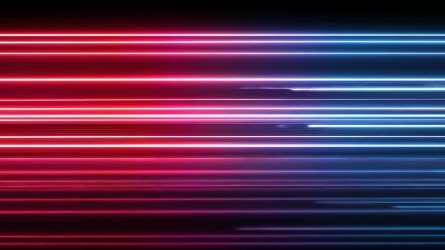 Horizontal light streak effect with central bright spot transitioning from red to blue