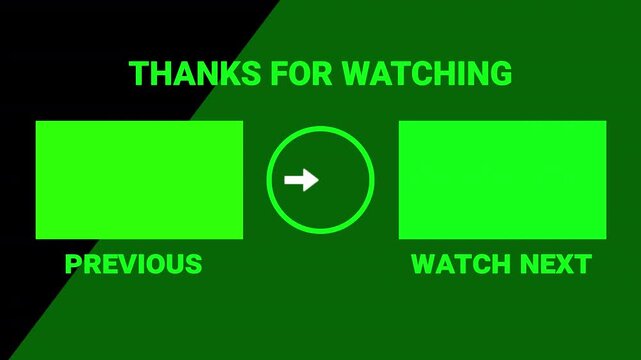 Animated Youtube end screen animation on a transparent background ,Suitable for customizing with text, images, and calls to action.