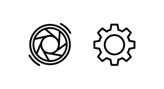 White balance and wb settings icons with settings photography adjustment illustration aperture temperature equipment technical creative configuration operation interface experience