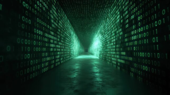 Abstract data tunnel with binary code