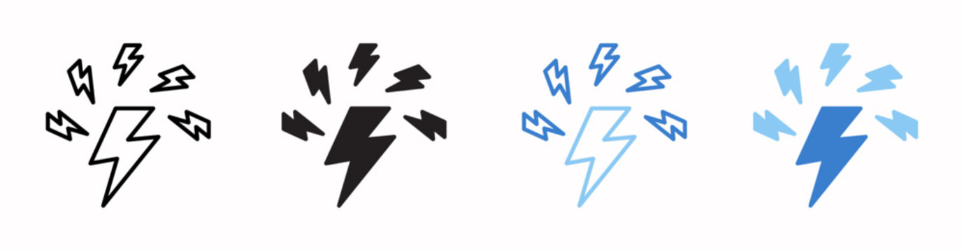 Power  Vector Illustration In Multistyle