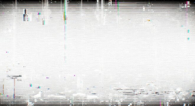 Retro CCTV or VHS Video White Noise Abstract Grunge Background. Scanlines Vibration Glitch. Video Damage Overlay Texture. Nostalgic Vintage 80s 90s Surveillance Technology Vector Illustration.
