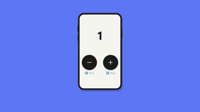 Phone Calculator App Animation - Min and Max Value Adjustment