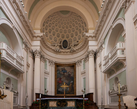 Interior of the Duomo in Urbino. Marche, Italy