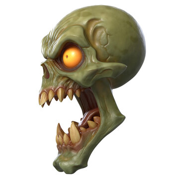 Cartoon Zombie Head