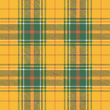 Yellow green and orange plaid pattern