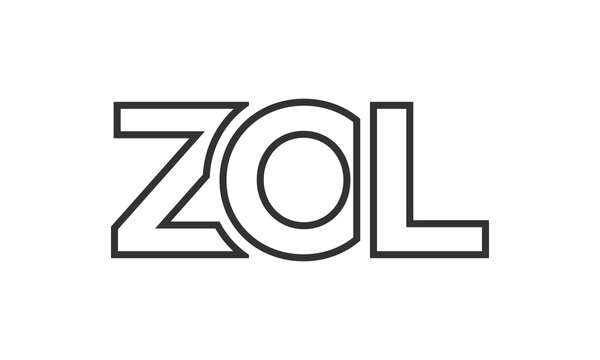 ZOL logo design template with strong and modern bold text. Initial based vector logotype featuring simple and minimal typography. Trendy company identity.