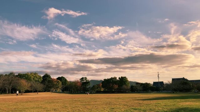 Reverse Cloud Motion Over Rural Landscape | 4K Timelapse (No Audio)