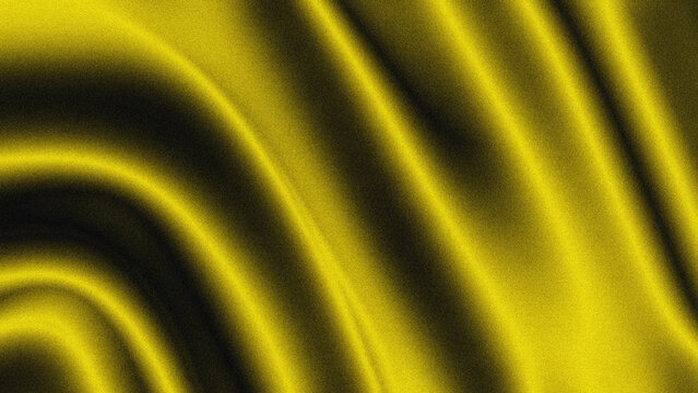 Bright yellow gradient design with dynamic silk fabric pleat effect and sandy texture