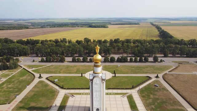 WWII war memorial in Prokhorovka battlefield, a location of famous Kursk battle, a patriotic symbol in Russia and Soviet Union.

