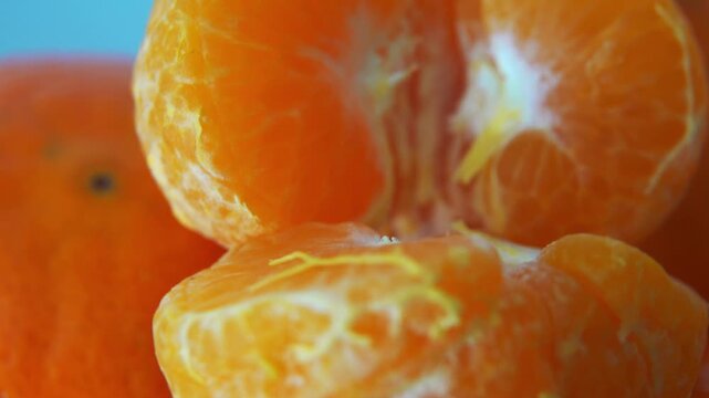Segments of fresh orange tangerine