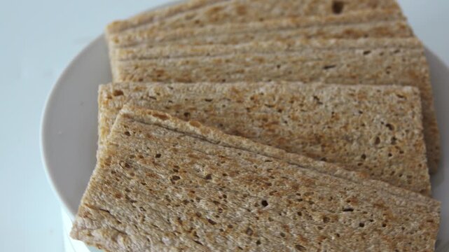 Crispbread is served on a table