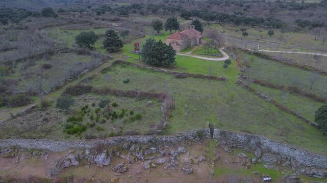 Archaeological site of Yecla la Vieja, a Vettonian hill fort in the Spanish municipality of Yecla de Yeltes. Arribes del Duero Natural Park. Province of Salamanca. Castile and Le&oacute;n. Spain and Portugal