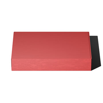 A blank 3d red gift box isolated on a white background as a vector illustration element for web banner design and business packaging template