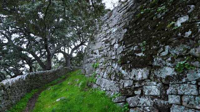 Archaeological site of Yecla la Vieja, a Vettonian hill fort in the Spanish municipality of Yecla de Yeltes. Arribes del Duero Natural Park. Province of Salamanca. Castile and Le&oacute;n. Spain and Portugal