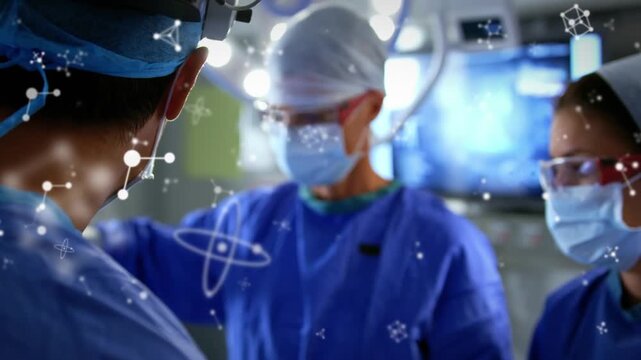Animation of molecules over diverse surgeons operating