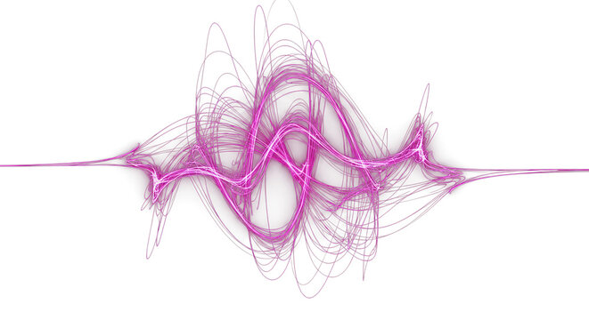 A swirl of neon pink energy lines dances in the center of a transparent background.
