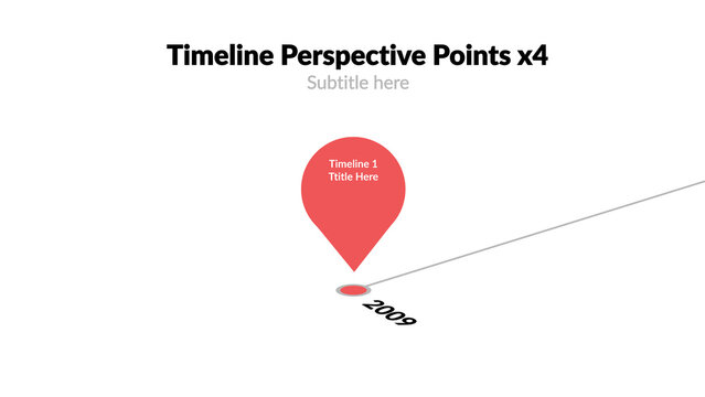 Timeline Perspective Points x4 &ndash; Animated Timeline Presentation, Step by Step History and Process Visualization, Modern Business Infographic for Corporate and Marketing Use