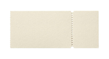 Blank vintage paper ticket stub with perforation © BTG