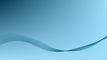 Fototapeta premium Calming Blue Gradient Background with Minimal Wave Pattern Ideal for Presentations and Branding