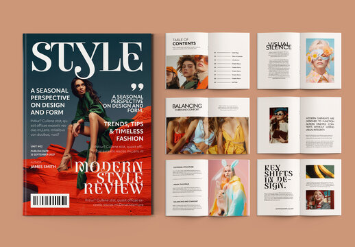 Modern Fashion Magazine Layout Template