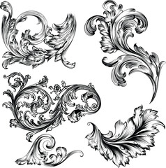 Fototapeta premium Vintage Decorative Labels and Frames, Elegant Badge and Ornament Vector Pack