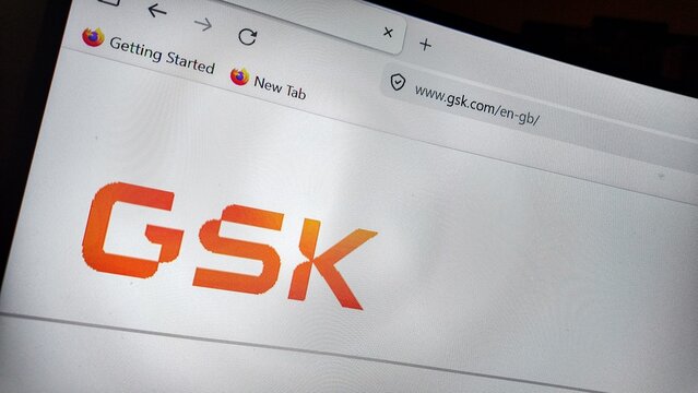 a computer screen with GSK website