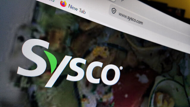 a computer screen with sysco website