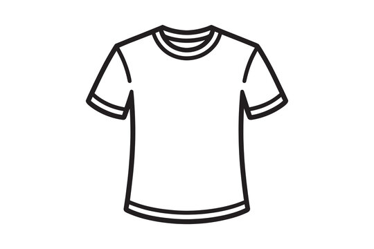 Black and white t-shirt on a white background, shirt clothing fashion, isolated d