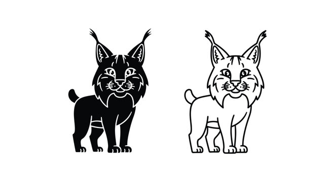 Lynx Cat Illustration Designs - Unique Art Vector