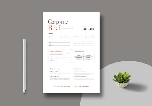 Brief Design Template Layout