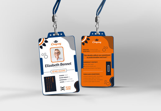 Corporate ID Card Template Layout