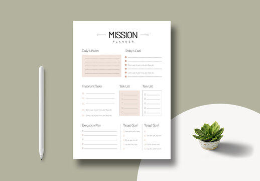 Mission Planner Template Layout