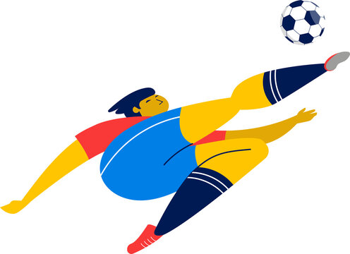 Abstract soccer player figure. World football championship illustrations and icons series.