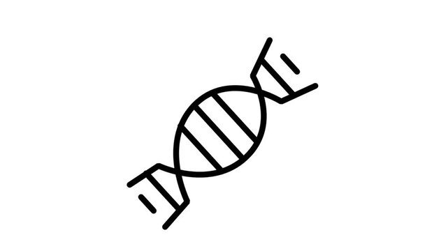 DNA Helix Genetic Structure Motion Icon. Animated DNA double helix structure representing genetic research, biotechnology, medical science, and human heredity studies.
